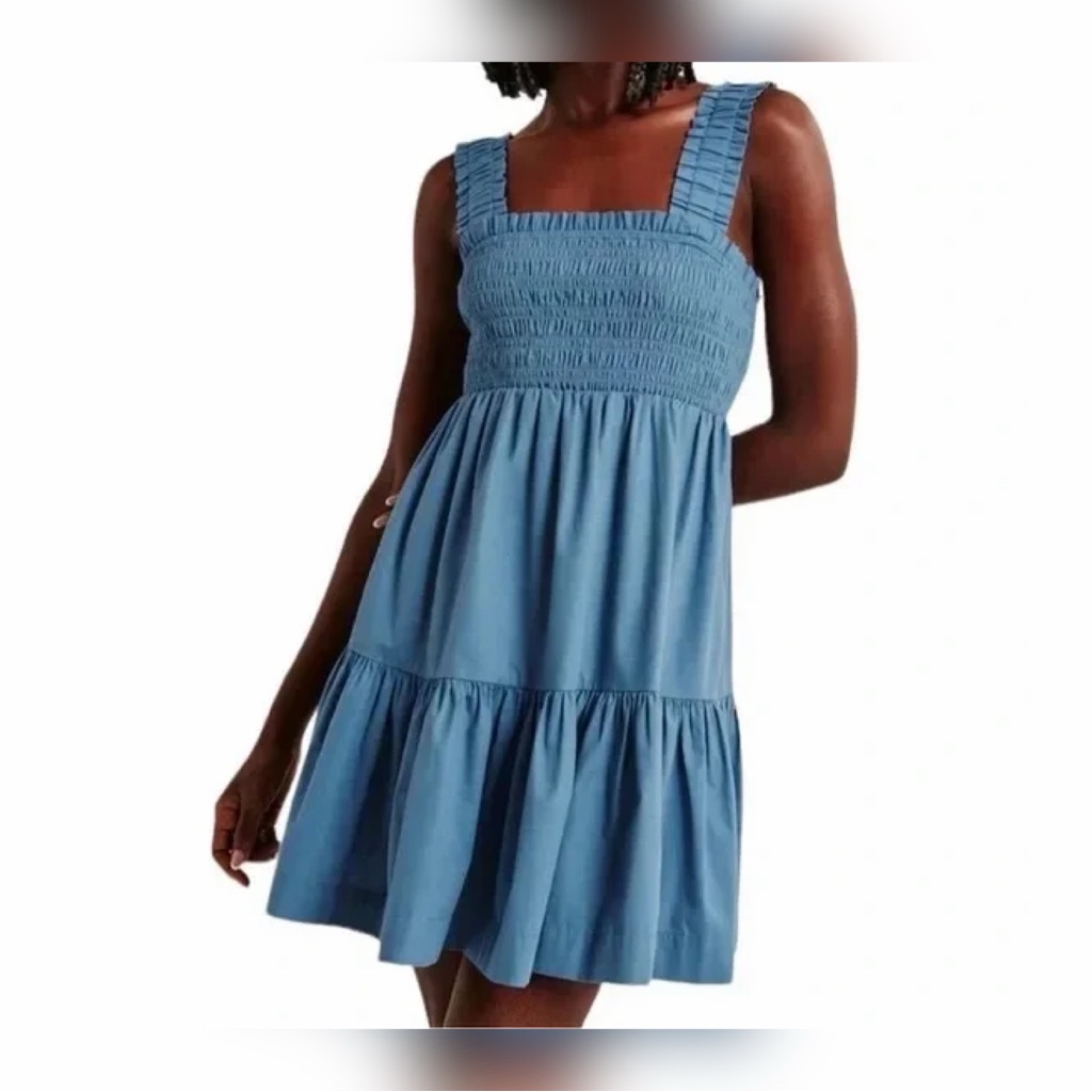 Abercrombie & Fitch Smocked Bodice Mini Dress